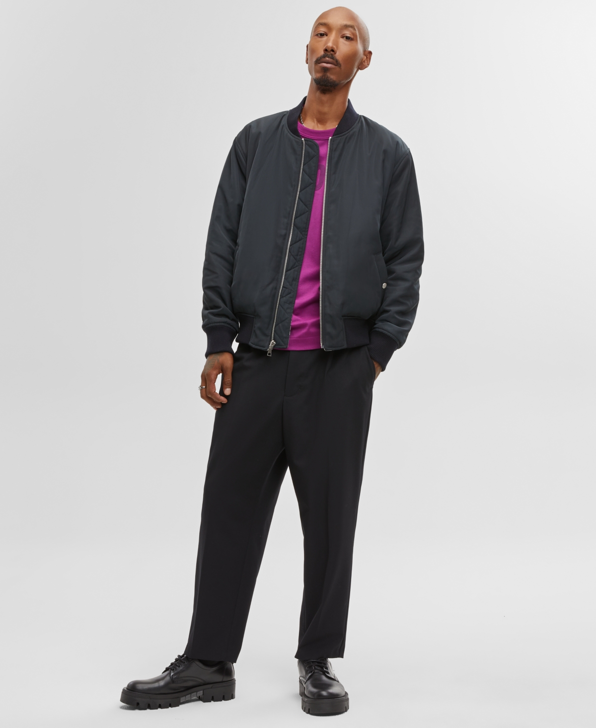 MODE OF ONE MEN'S REVERSIBLE BOMBER JACKET, CREATED FOR MACY'S 