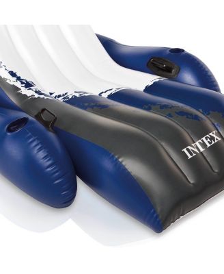 Inflatable Floating Comfortable Recliner Lounges with Cup Holders (2 Pack