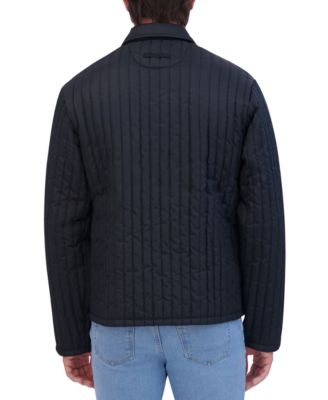 Men's Slim-Fit Vertical Quilted Shirt Jacket