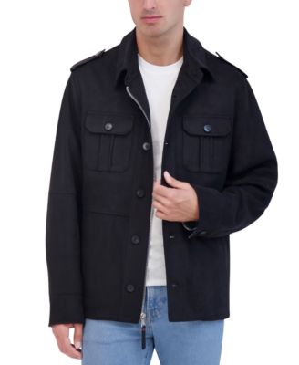 Robert Graham - Men's Faux Suede Utility Overshirt Jacket