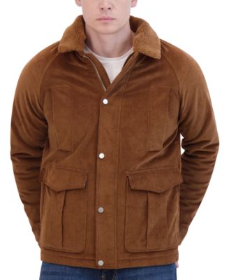 Men's Corduroy Chore Jacket with Sherpa Collar