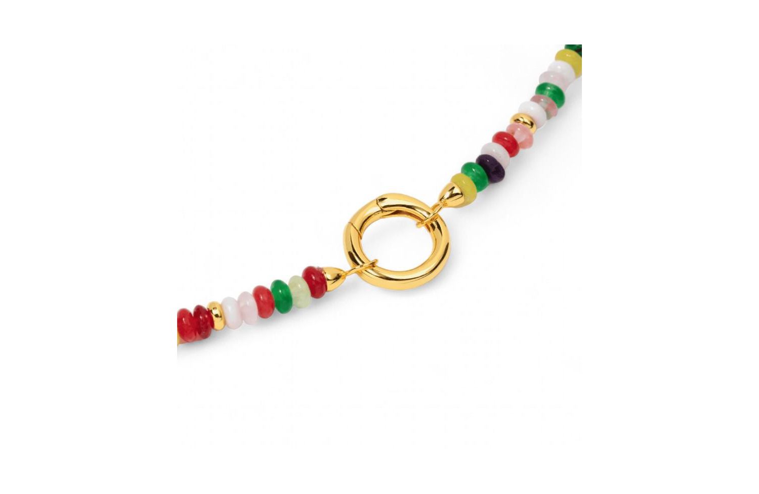 Cameron Sterling Silver Multicolor Quartz Beaded Necklace