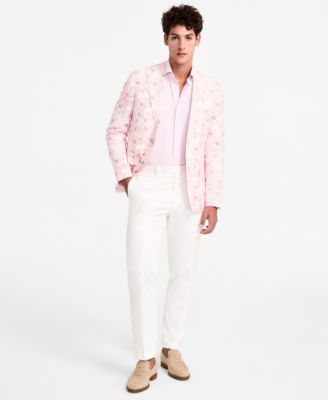 Tallia - Men's Slim-Fit Printed Notch-Lapel Sport Coat