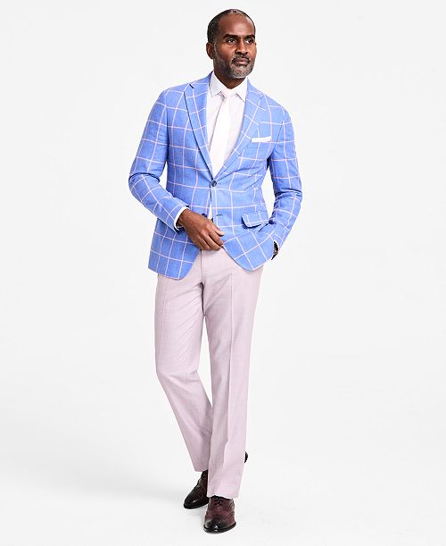 alfani Tallia Men's Slim-Fit Printed Notch-Lapel Sport Coat Men's Fashion & Accessories