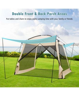 Screen Dome Camping Tent for 6-8 People with 4-Side Mesh Walls Carrying Bag