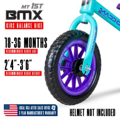 Toddler Balance Bike – Lightweight No Pedal First Bike for Ages 18 Months to 4 Years – Adjustable Seat – 10" Maintenance-Free Tires – My 1st BMX Balance Bike - Black