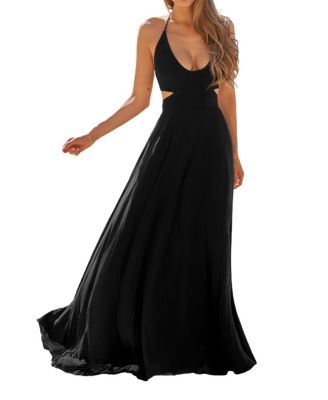 knee length dresses for ladies Black V Neck Plaeted Beach Dress & Reviews - Black - Sustainable Beach Dress main image 0