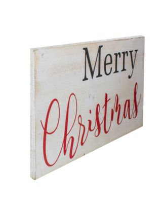 24" Rustic Wooden 'Merry Christmas' Hanging Wall Sign