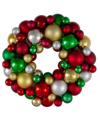 Traditional Shatterproof Ball Christmas Wreath