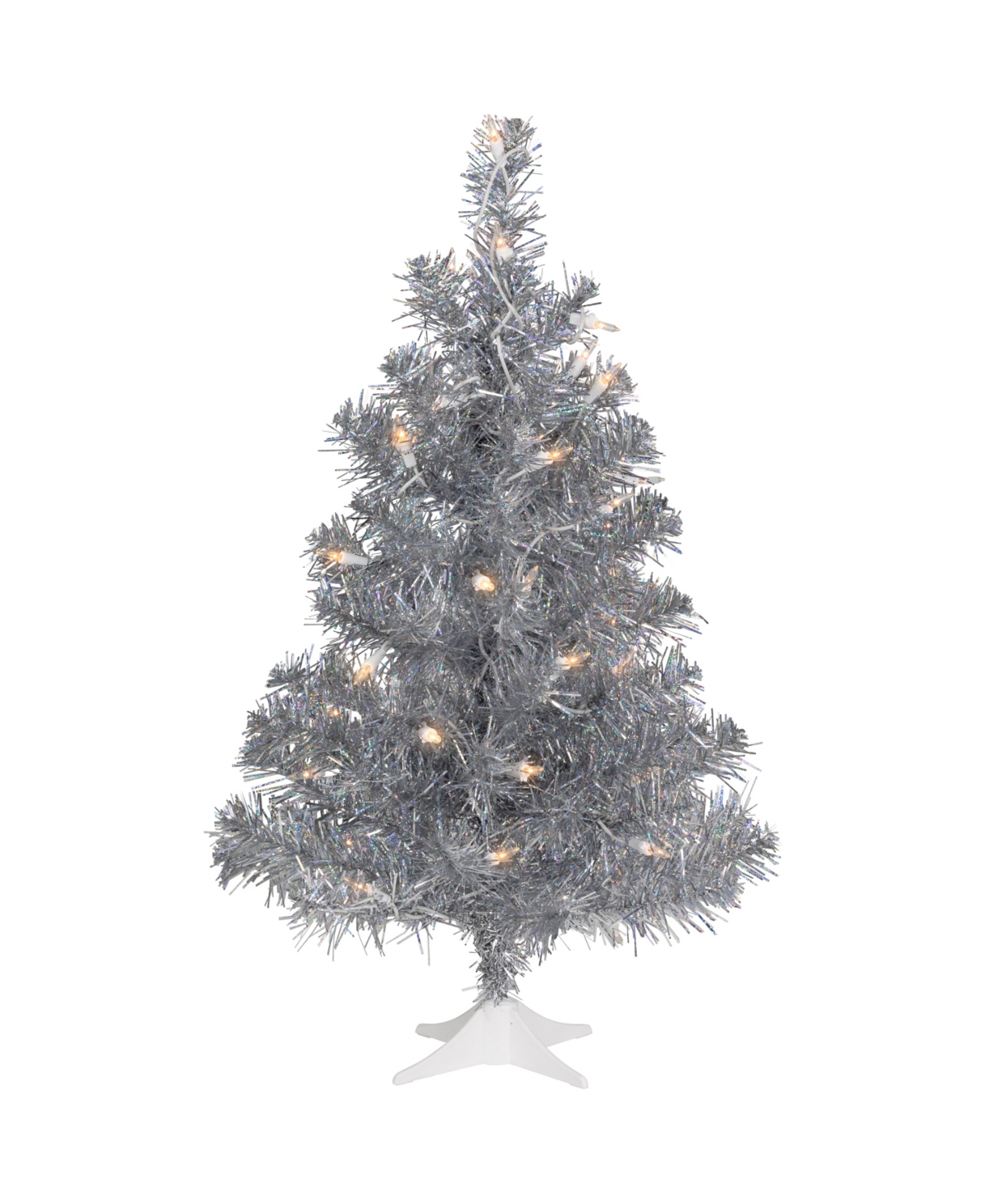 Northlight 2'Tinsel Pine Artificial ChristmasTree - Silver