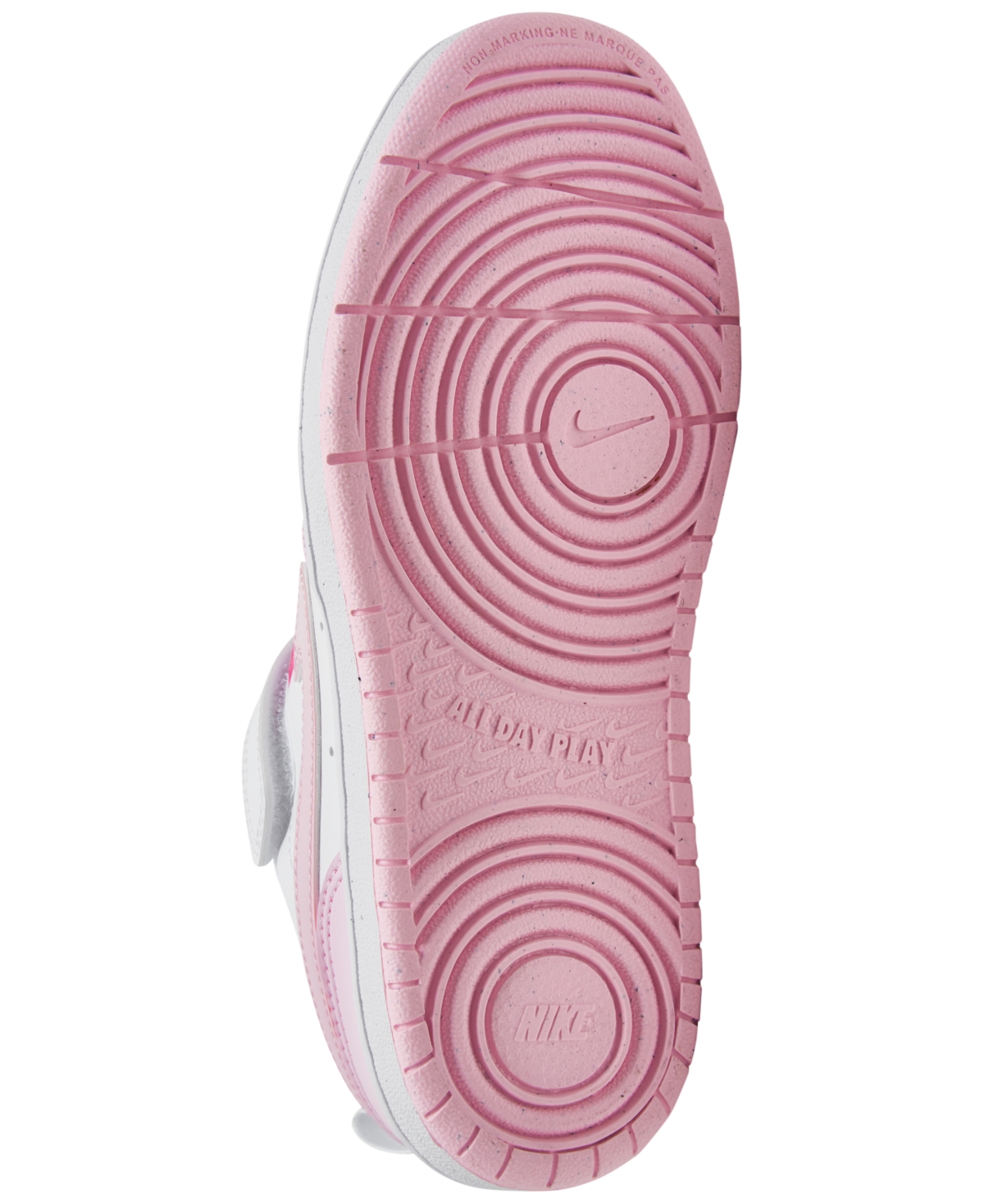 Nike Little Girls Court Borough Low Recraft Adjustable Strap Casual Sneakers from Finish Line - Pink Foam