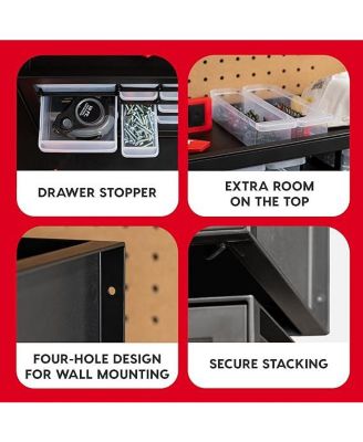 2 Pack 26 Drawer Parts Cabinet Teacher Toolbox Organizer for Classroom, Screw, Hardware Storage Organizer, Small Parts, Black