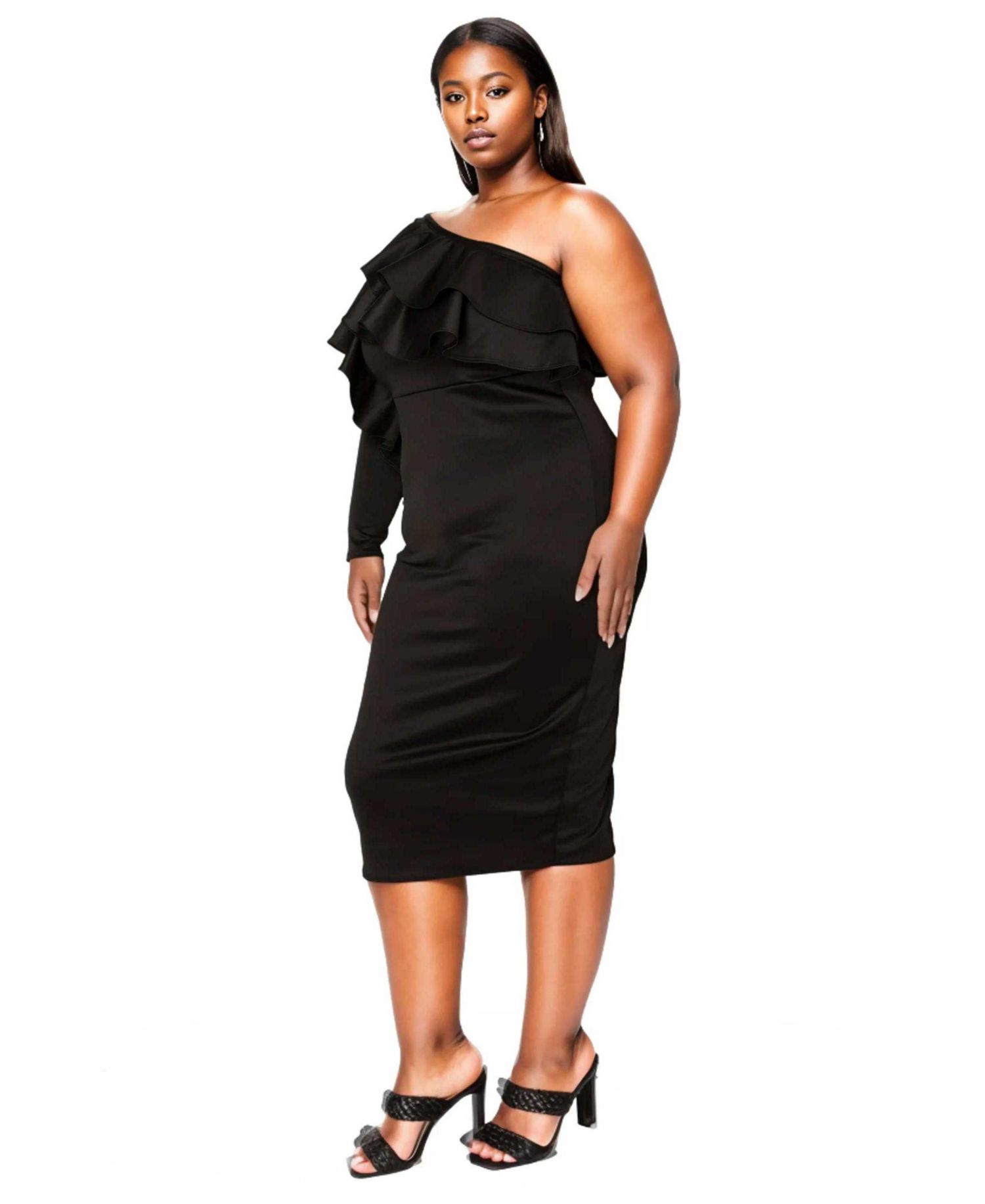 Plus Size Val Ruffled Bodycon Dress