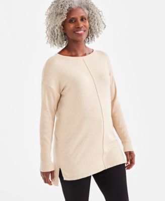 売れ筋商品|||スタイルアンドコー ニット&セーター アウター レディース Women's Seam-Front Boat-Neck Tunic Sweater, Created for Macy's Industrial Blue Style & Co Women's Seam-Front Boat-Neck Tunic Sweater