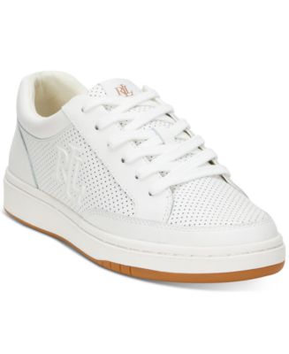 Lauren Ralph Lauren Women's Hailey Low-Top Lace-Up Sneakers - Macy's