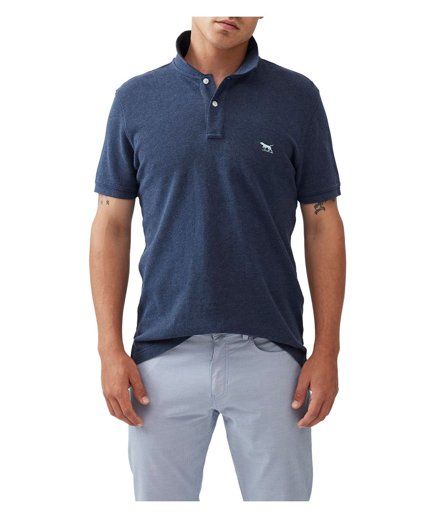 Мужское поло Rodd & Gunn The Gunn Polo Shirt, цвет: Синий, вариант 1 — фото 1