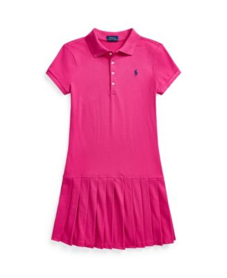 Polo Ralph Lauren Big Girls Pleated Stretch Mesh Polo Dress Macy s