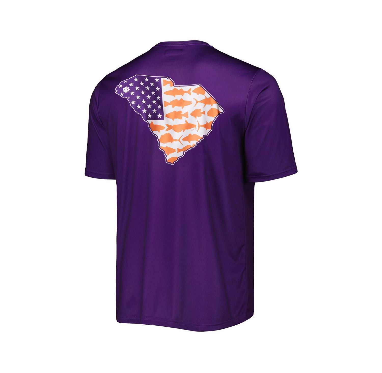 Men's Purple Clemson Tigers Terminal Tackle State Omni-Shade T-Shirt