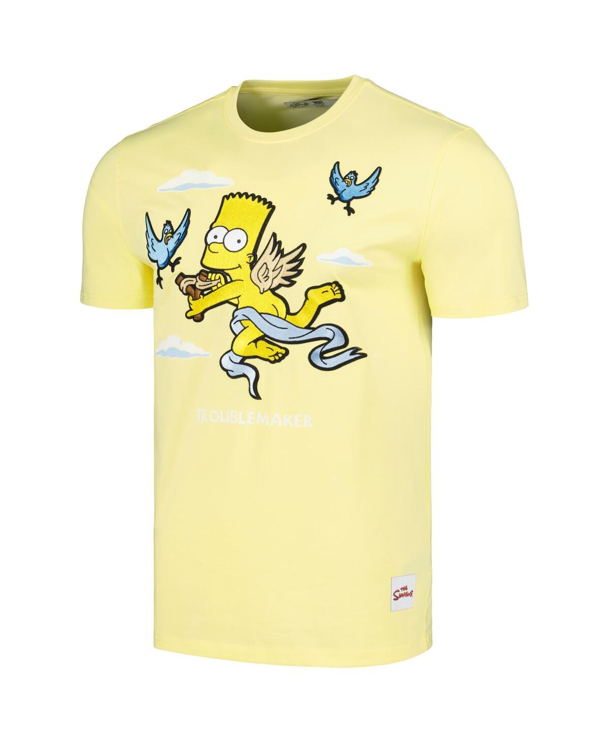 Freeze Max Men's Yellow The Simpsons Troublemaker T-shirt In Yellow