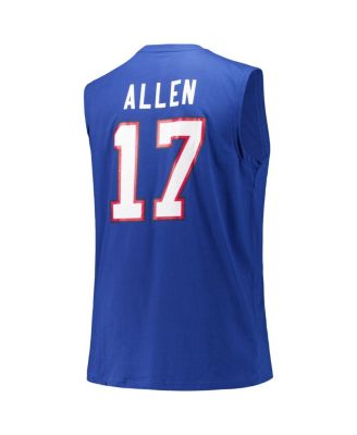 Men's Josh Allen Royal Buffalo Bills Big Tall Muscle Tank Top