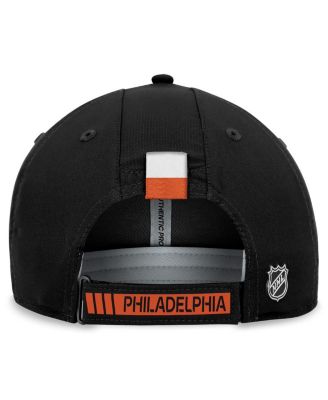 Men's Black Philadelphia Flyers Authentic Pro Rink Adjustable Hat