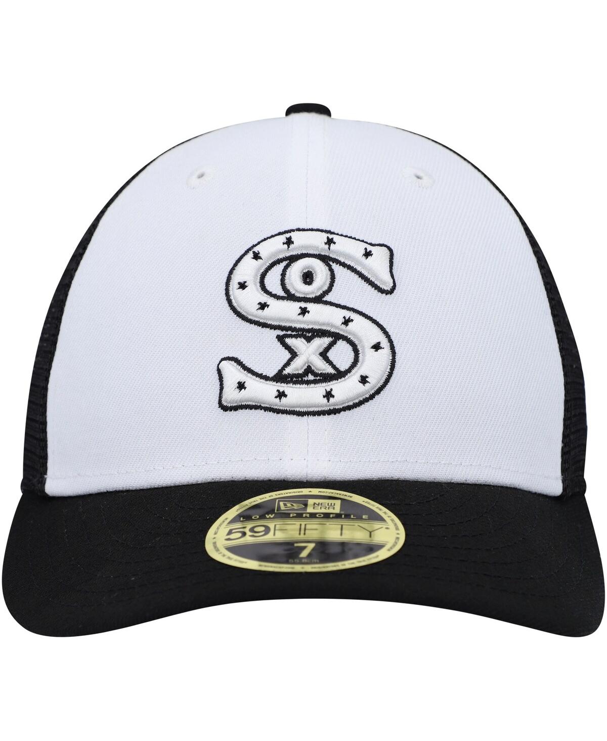 New Era Men'sBlack Chicago White Sox 2023 On-Field Batting Practice Low Profile 59FIFTY Fitted Hat - White, Black