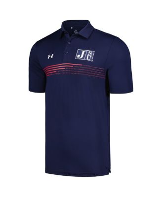 Men's Navy Jackson State Tigers Tee to Green Stripe Polo