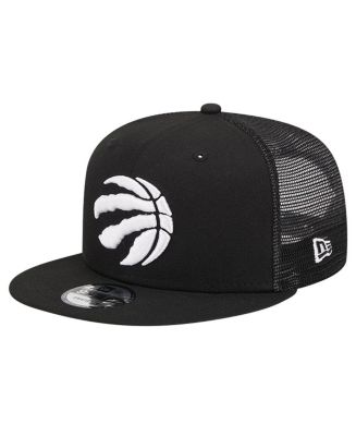 New Era Men's Black Toronto Raptors Evergreen 9FIFTY Trucker Snapback ...