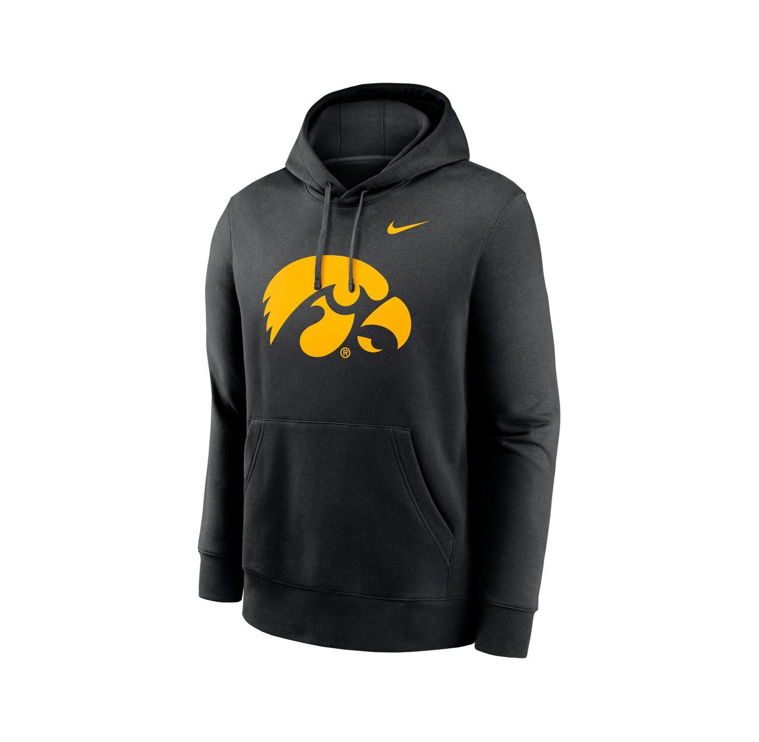 Men's Black Iowa Hawkeyes Primetime Evergreen Club Fleece Pullover Hoodie