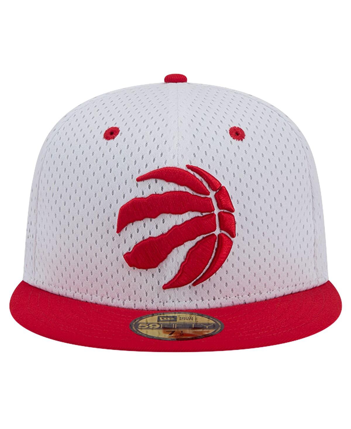 New Era Men'sRed Toronto Raptors Throwback 2Tone 59FIFTY Fitted Hat - White, Red