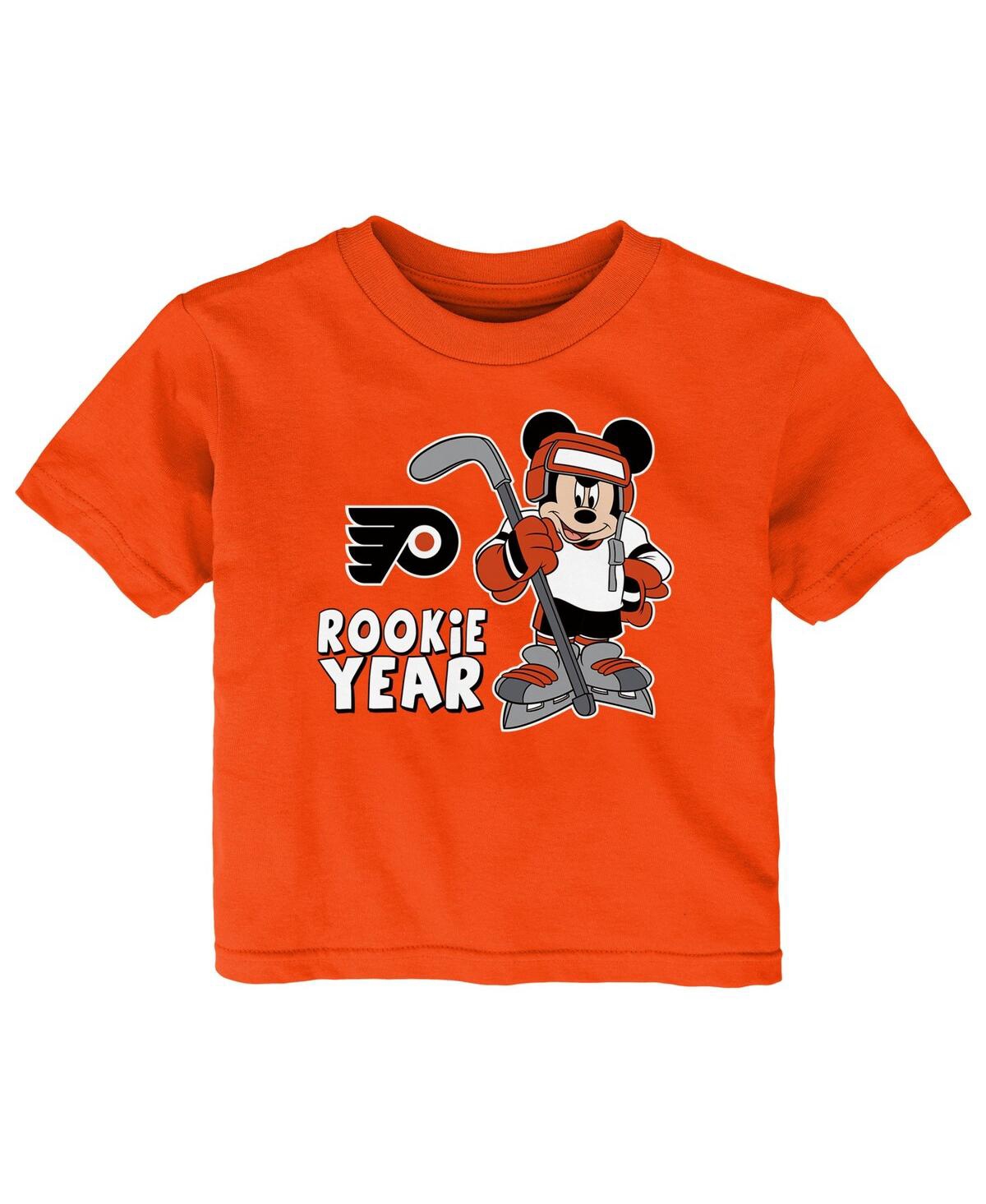Outerstuff Toddler Philadelphia Flyers Disney Rookie Year T-shirt Shorts Set In Orange