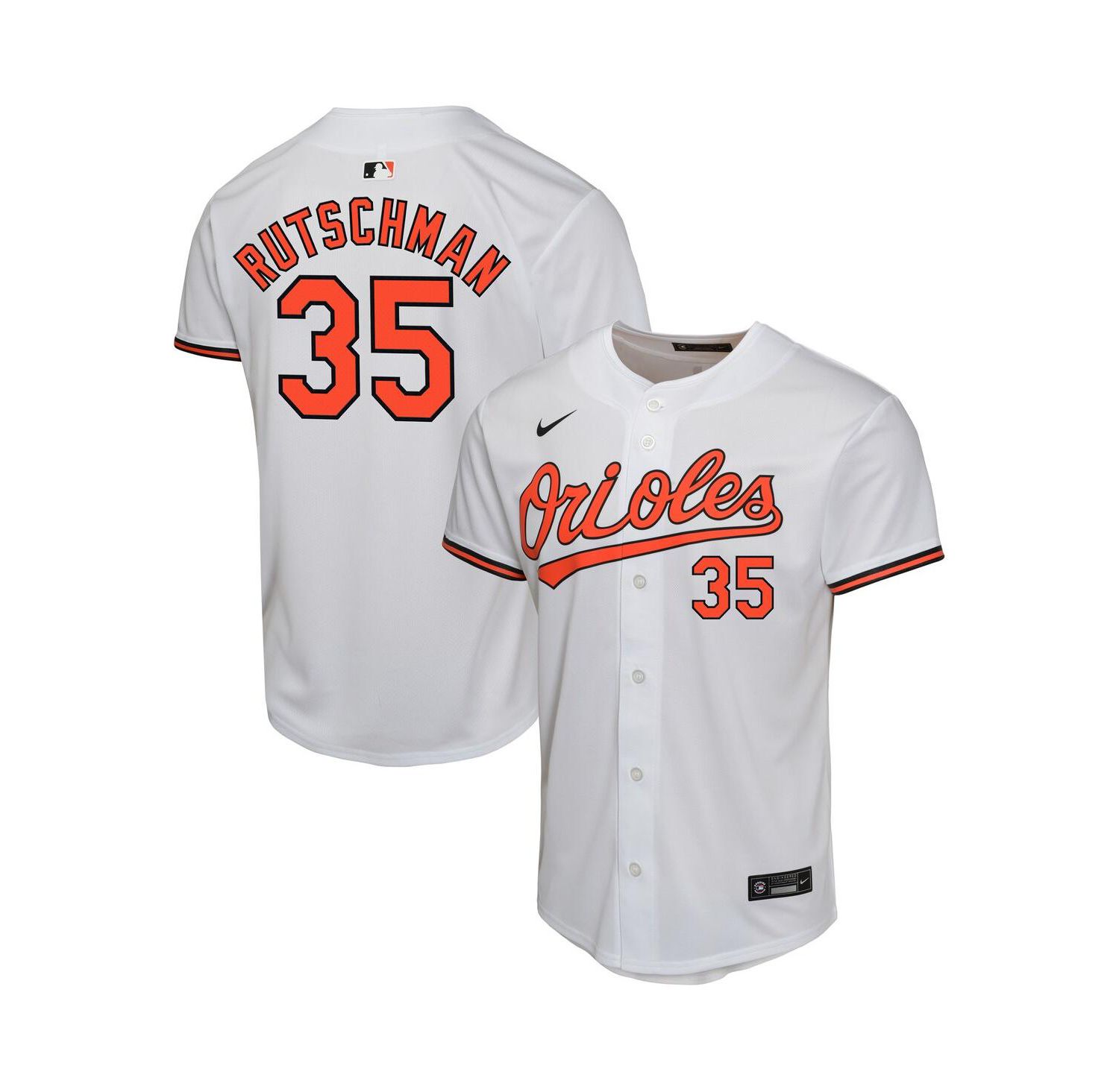Big Boys and Girls Adley Rutschman White Baltimore Orioles Home Game Player Jersey