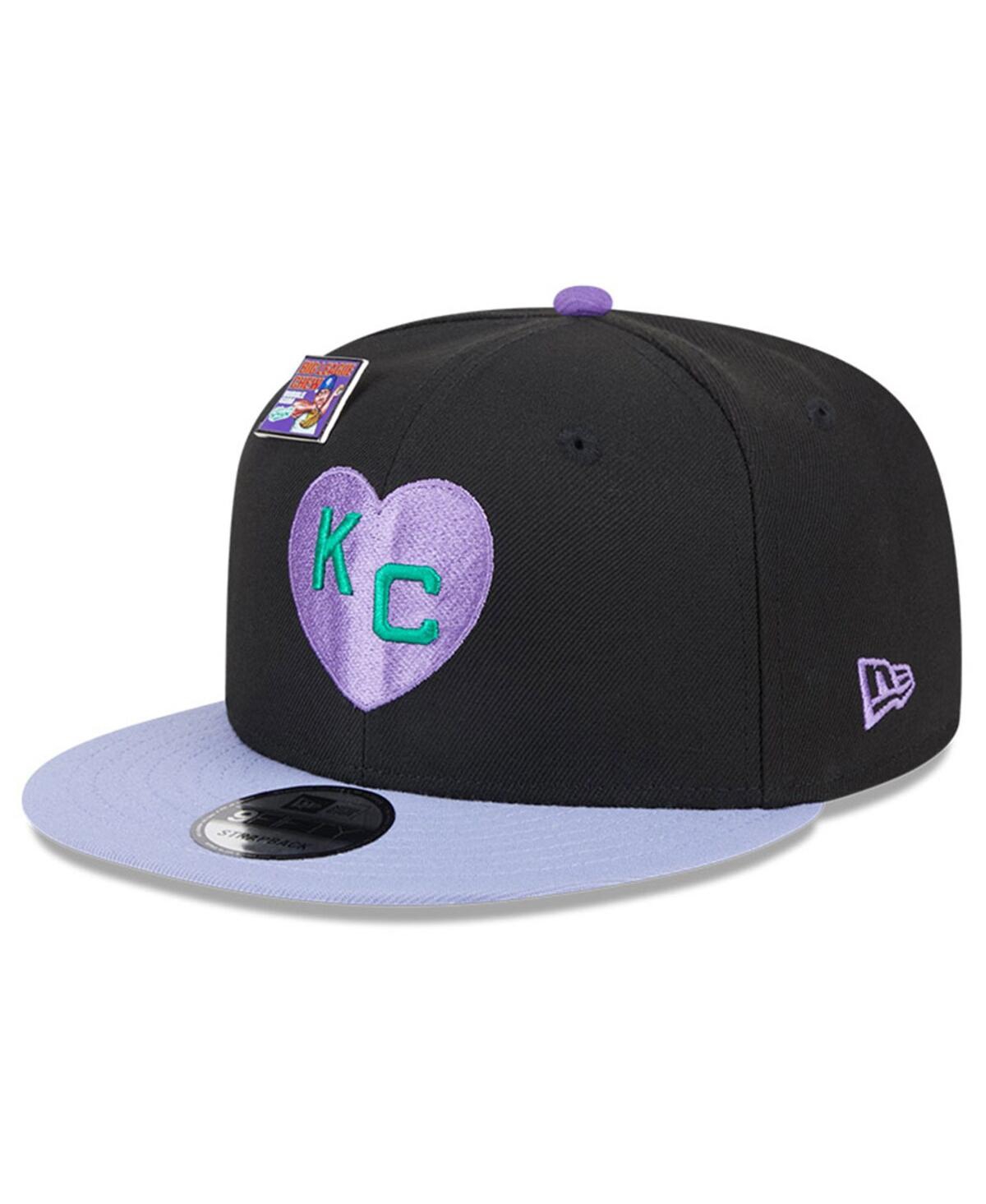 New Era Men'sPurple Kansas City Monarchs Grape Big League Chew Flavor Pack 9FIFTY Snapback Hat - Black, Purple