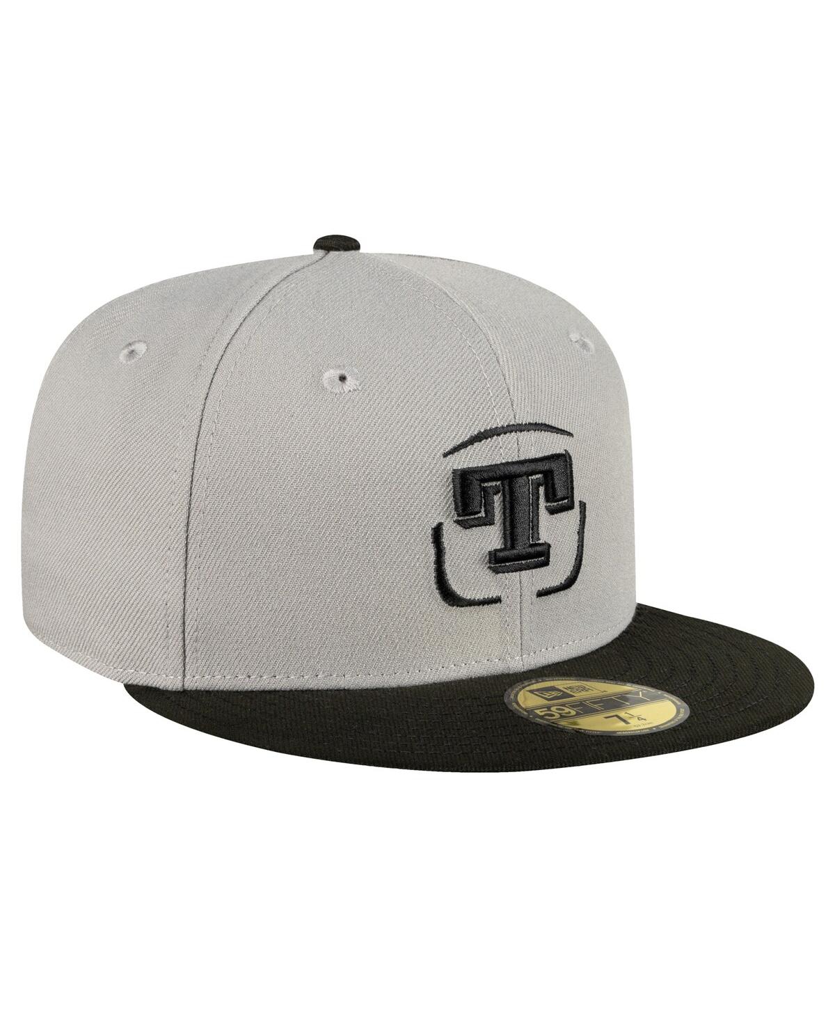 New Era Men's Gray/black Olmecas De Tabasco Mexico League On Field 59fifty Fitted Hat In Gray,black
