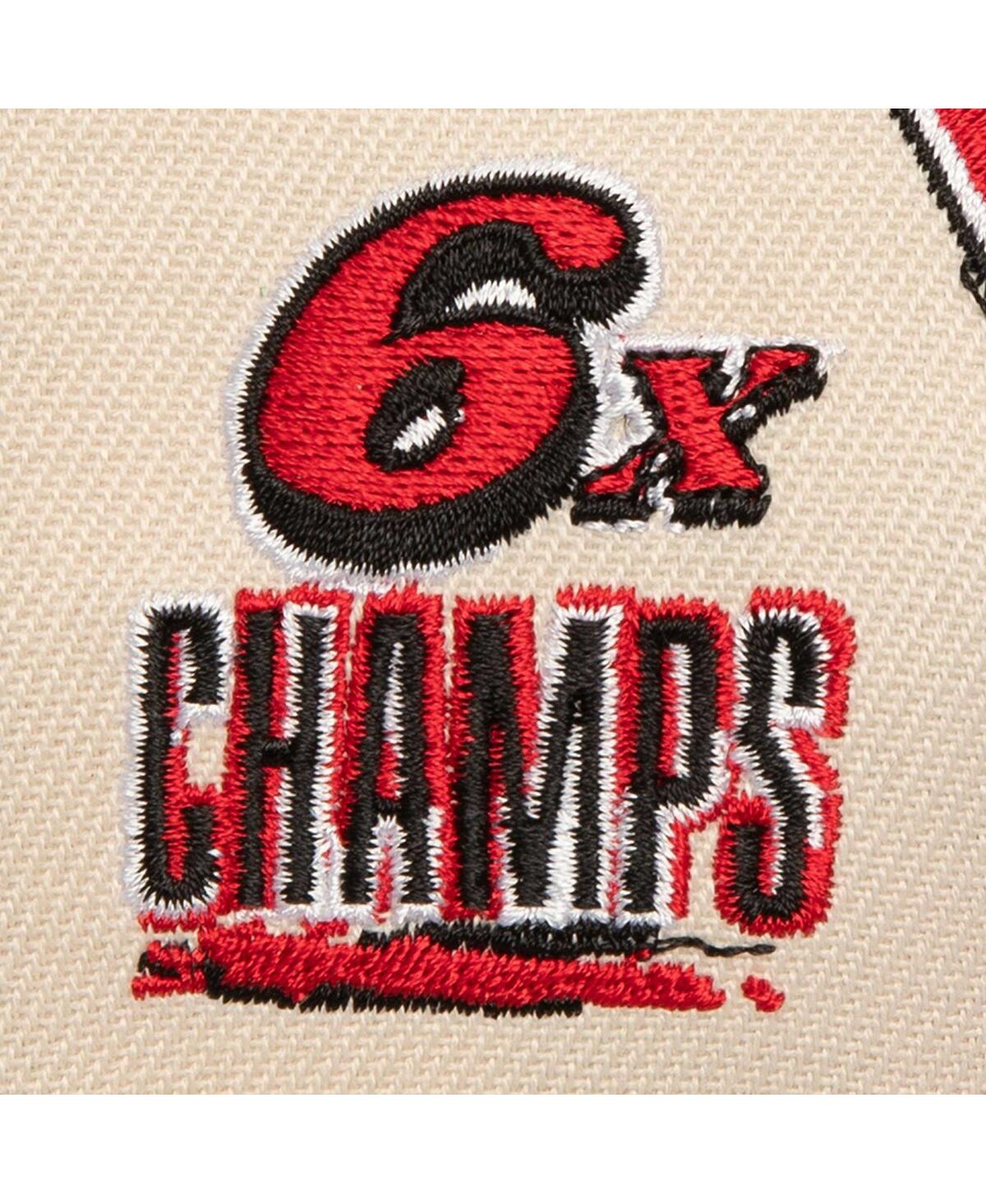 Mitchell & Ness Men's Cream/red Chicago Bulls 6x Nba Champions Soul Legacy Defined Snapback Hat In Cream,red
