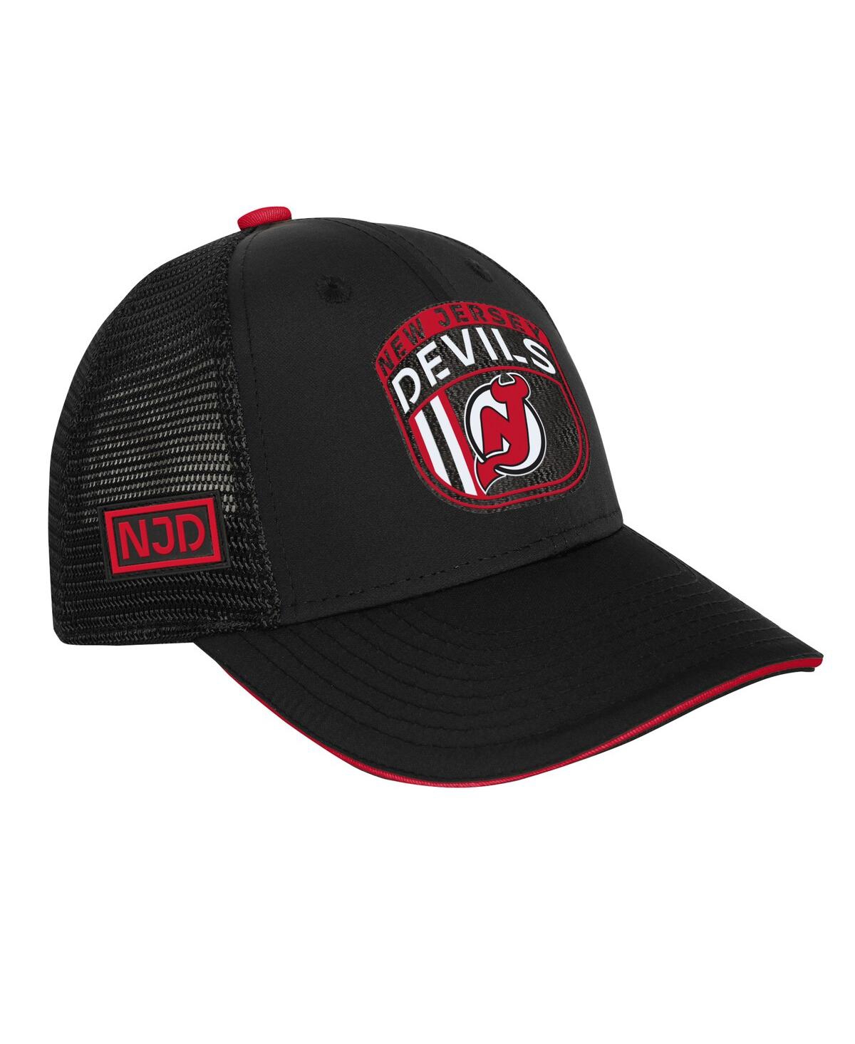 Fanatics Big Boys And Girls Black Boston Bruins 2024 Nhl Draft On Stage Trucker Adjustable Hat In Black,red