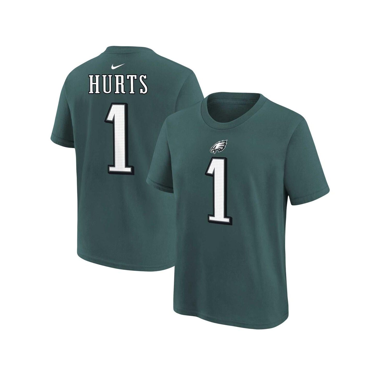 Детская футболка Nike Jalen Hurts Midnight Green Philadelphia Eagles Player Name & Number — фото 1