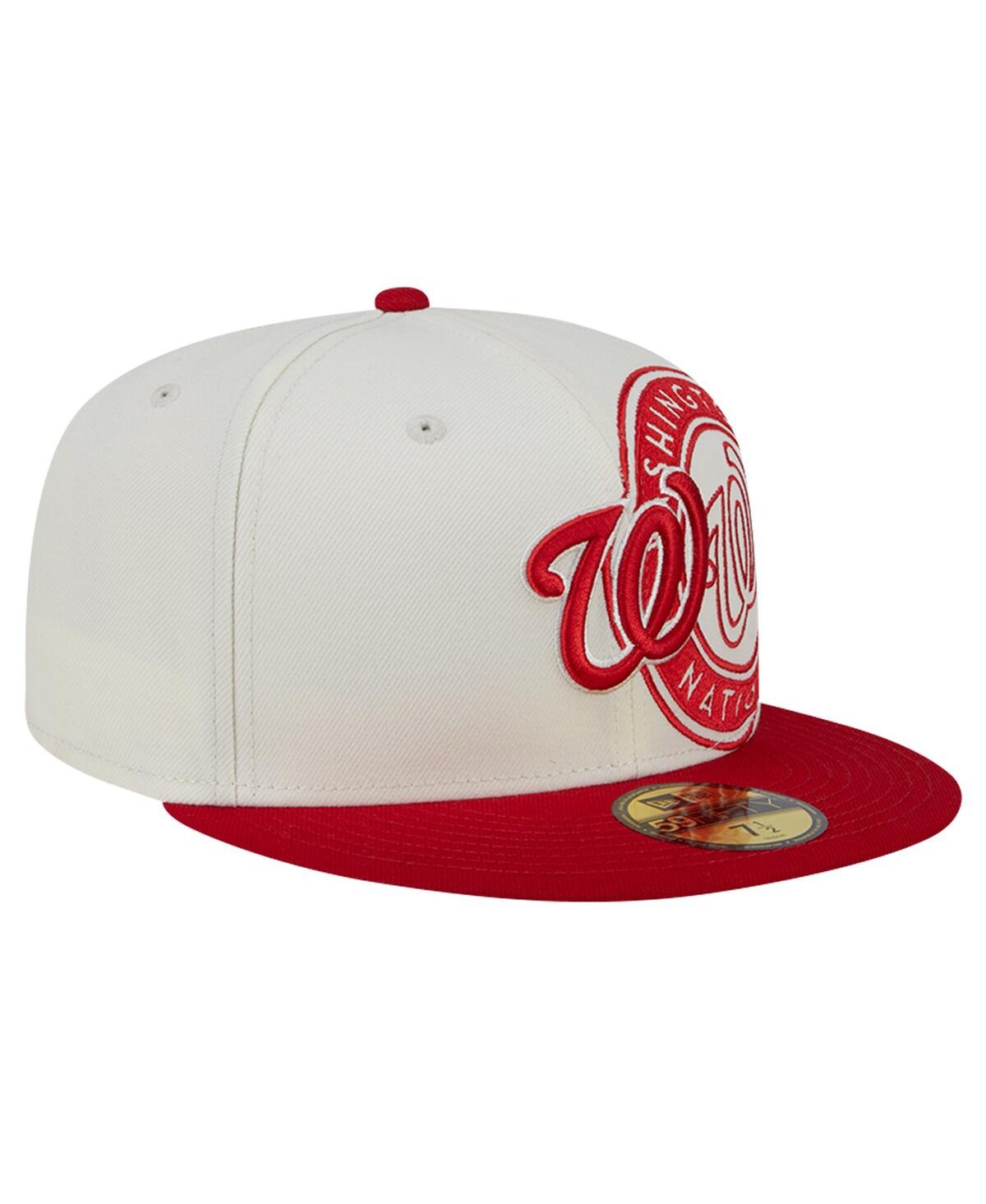 New Era Men'sRed Washington Nationals Lonestar 59FIFTY Fitted Hat - Cream, Red