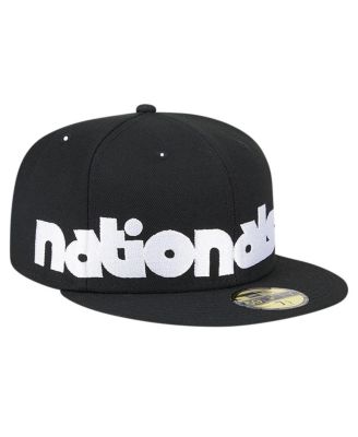 Men's Black Washington Nationals Checkered Undervisor 59FIFTY Fitted Hat