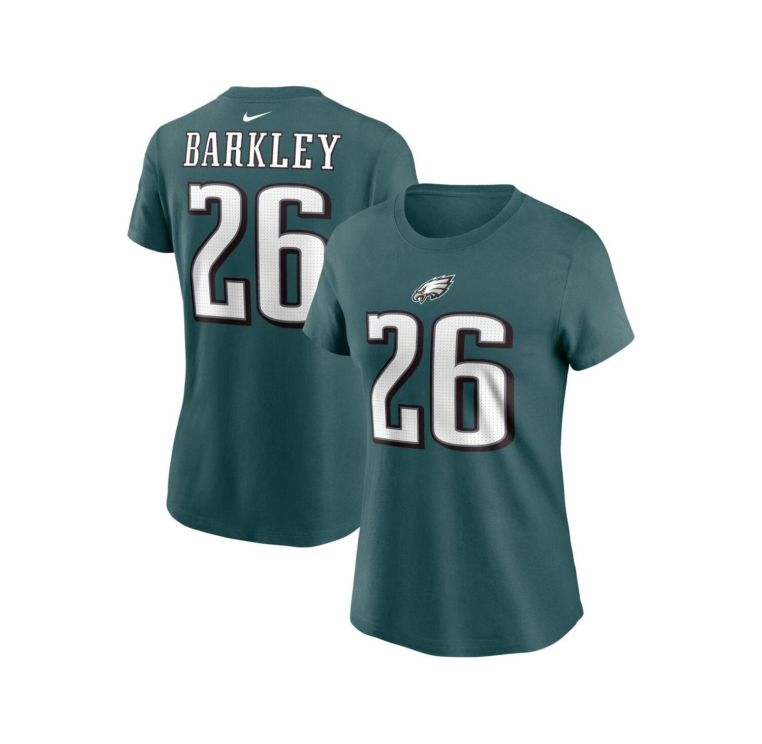 Women's Saquon Barkley Midnight Green Philadelphia Eagles Player Name & Number T-Shirt
