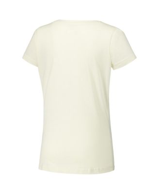 Women's Cream Atlanta Braves Vintage-like T-Shirt