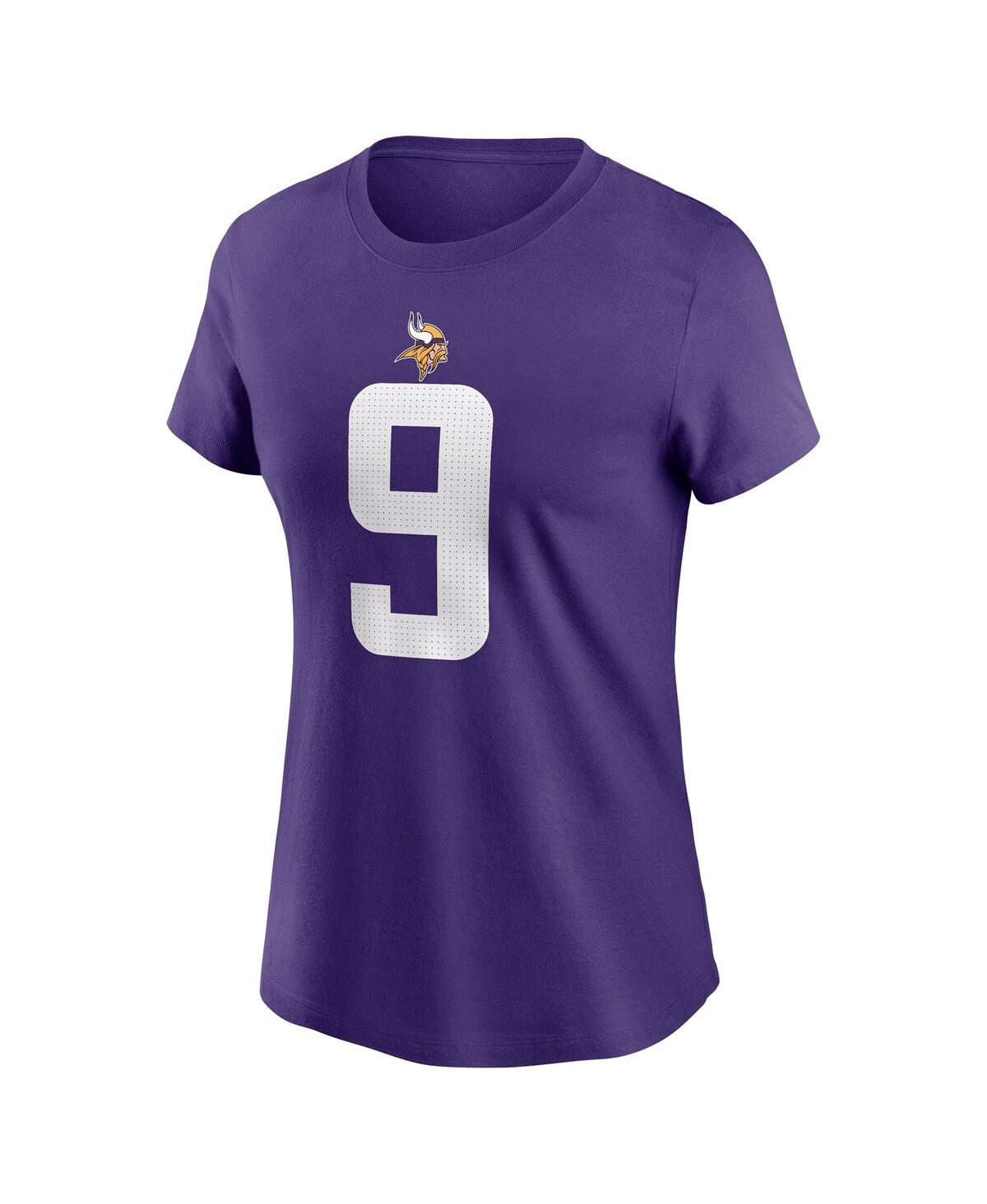 Nike Women's J.j. Mccarthy Purple Minnesota Vikings 2024 Nfl Draft First Round Pick Name Number T-shirt In Purple