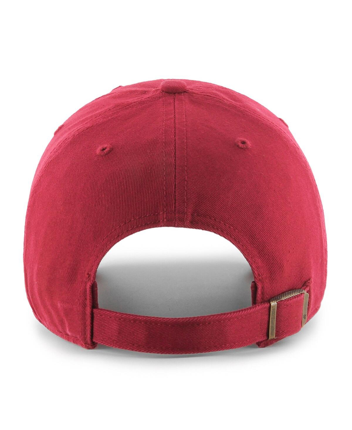 '47 Brand Men's and Women's Crimson Oklahoma Sooners 2024 Ncaa Softball Women's College World Series Champions Clean Up Adjustable Hat