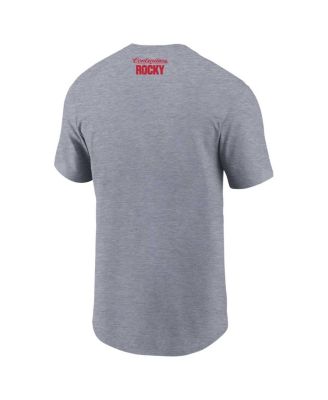 Men's and Women's Gray Rocky Super Fight Poster T-Shirt