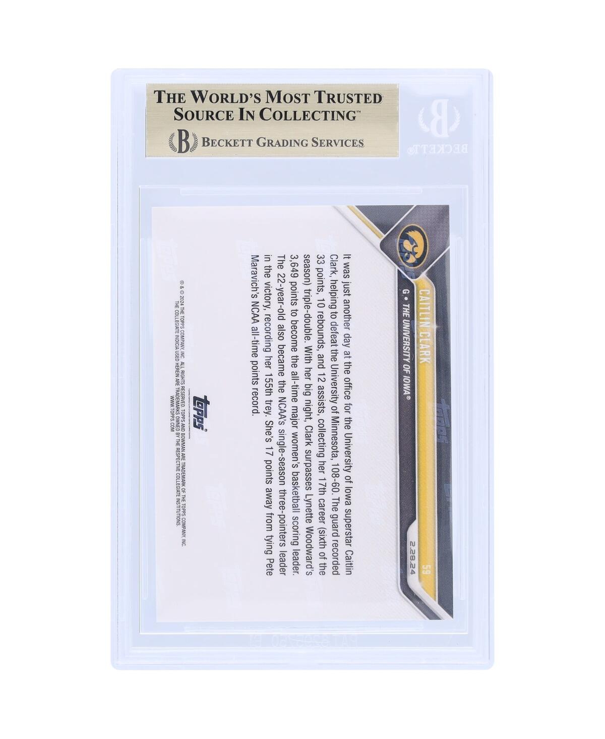 Bowman Caitlin Clark Iowa Hawkeyes 2023-24 University Now Scoring 3pt Record 59 Bgs Authenticated 9.5 Card