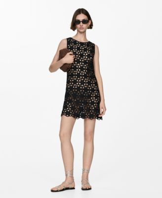 mango floral crochet dress MANGO Floral Crochet Dress