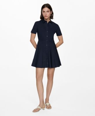 mango pleated shirt dress MANGO Pleated skirt dress off white - 6