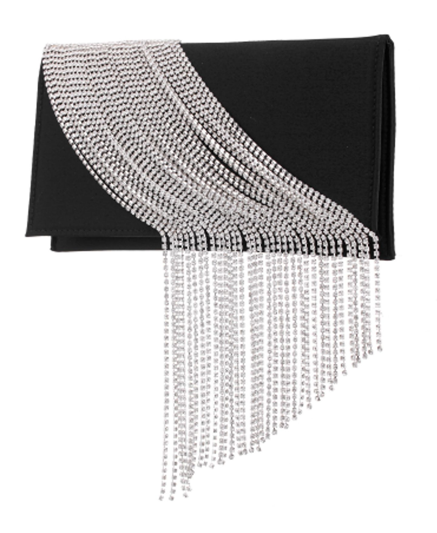 Женский клатч Nina Crystal Chain Slim Envelope Clutch, цвет: Чёрный — фото 2
