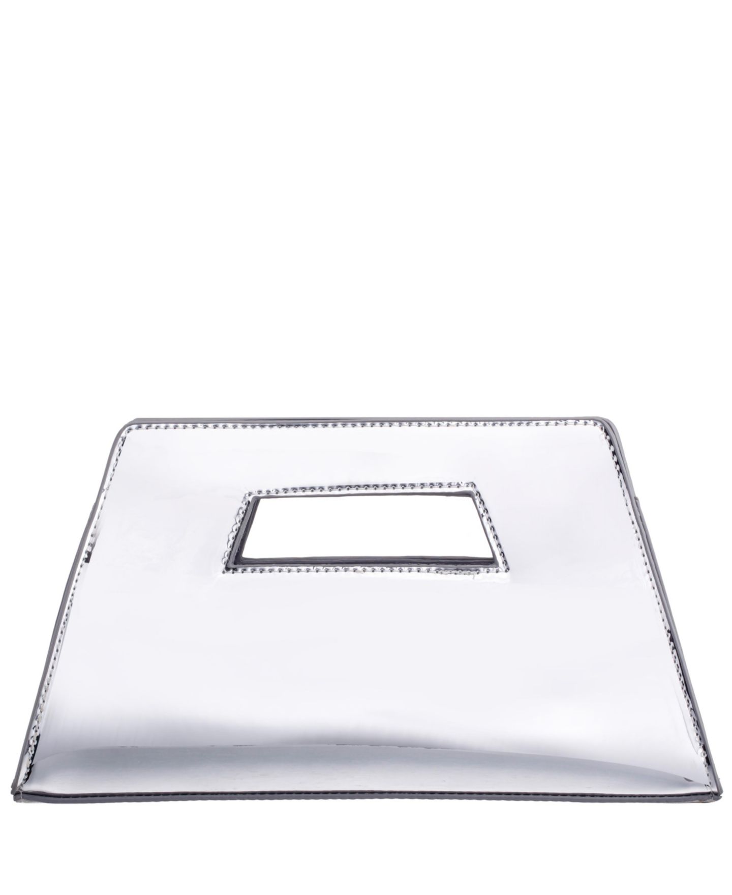 Женский клатч Nina Cut Out Handle Trapezoid Clutch, цвет: Серебряный — фото 3