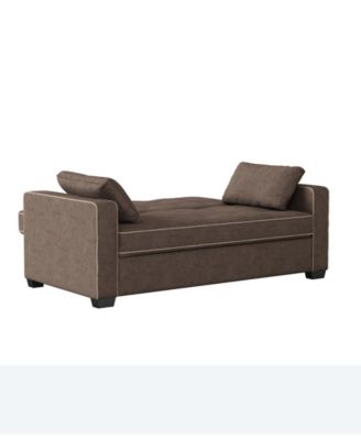 66.5" W Polyester Augustus Full Convertible Sofa